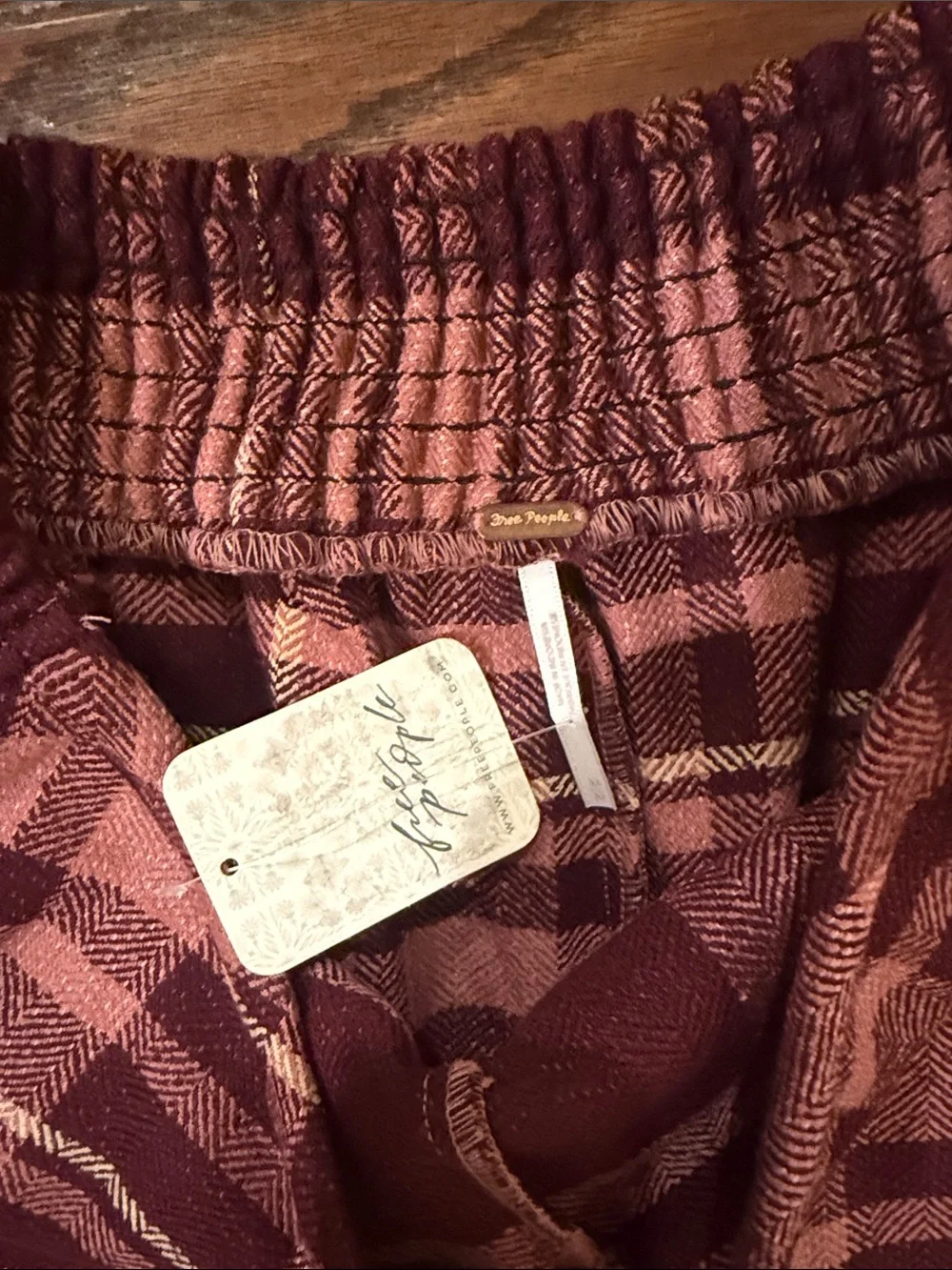 Free People NWT plaid skort, medium